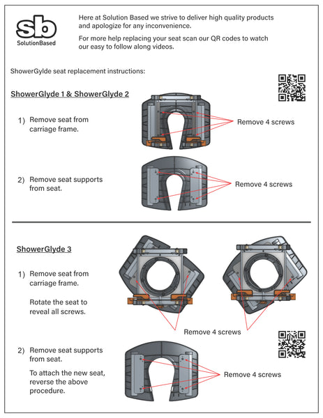 ShowerGlyde Seat Replacement