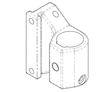 Metapal standard left armrest bracket