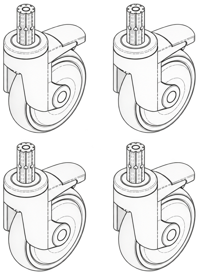 M1 casters (4X)
