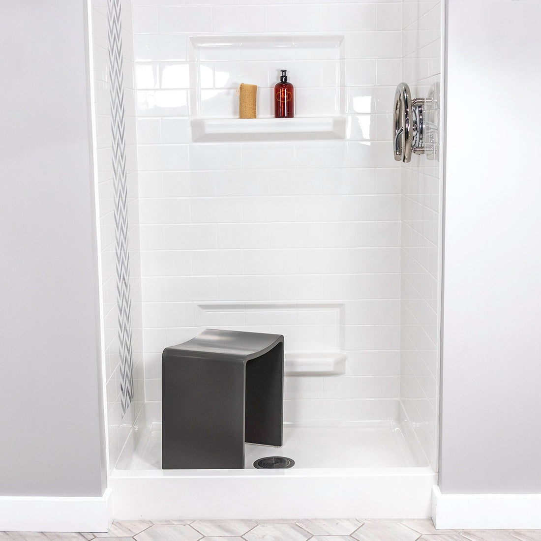 Refine M2 Designer Shower Stool - Open Box-SolutionBased