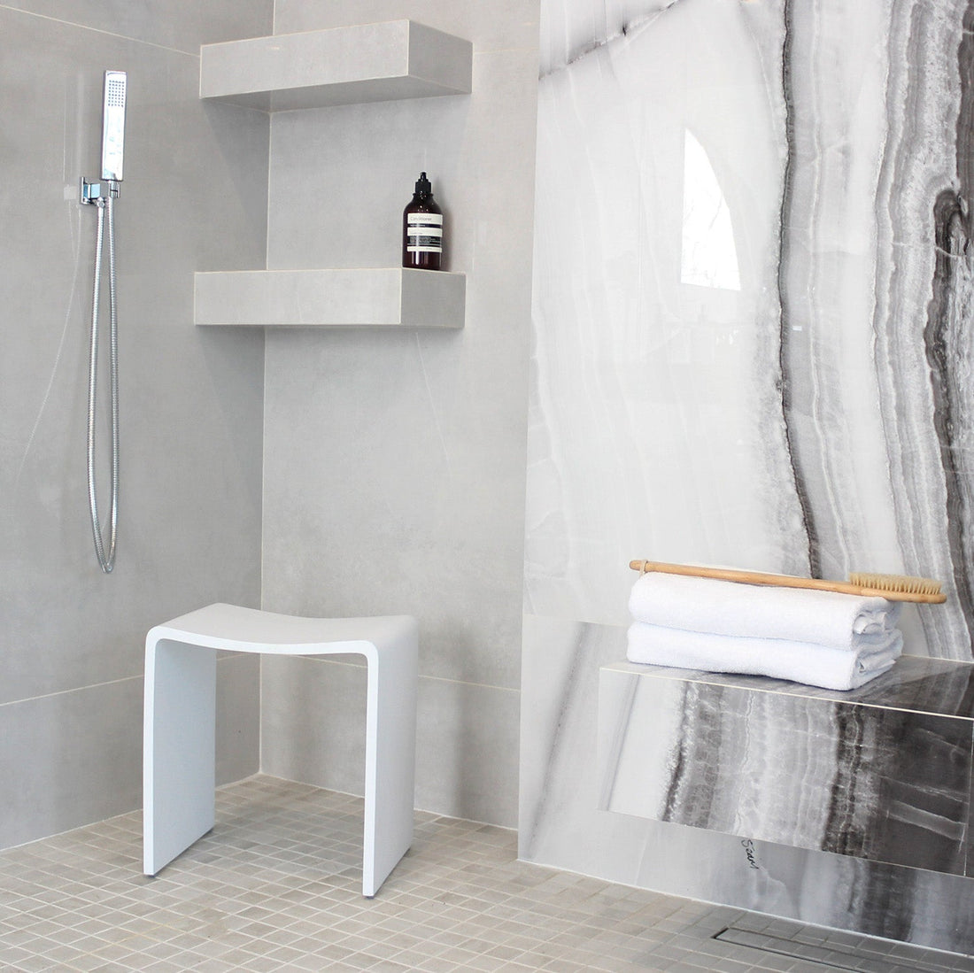 Refine M2 Designer Shower Stool - Open Box-SolutionBased